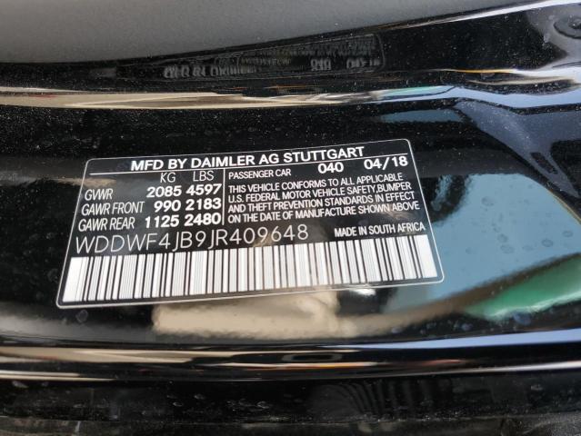 WDDWF4JB9JR409648 Mercedes-Benz C 300