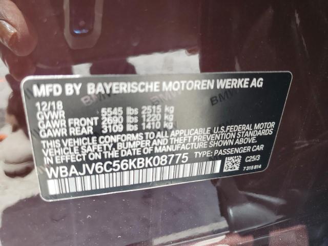 2019 BMW 640 XIGT WBAJV6C56KBK08775