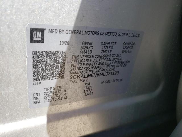 3GKALMEV6ML321190 GMC Terrain Sle