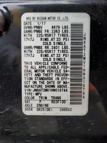 JN8AT2MV1HW018744 Nissan ROGUE S