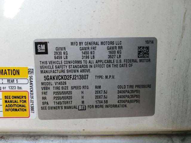 5GAKVCKD2FJ213807 Buick Enclave