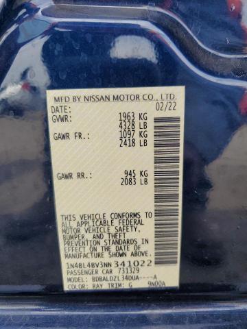 1N4BL4BV3NN341022 Nissan ALTIMA S