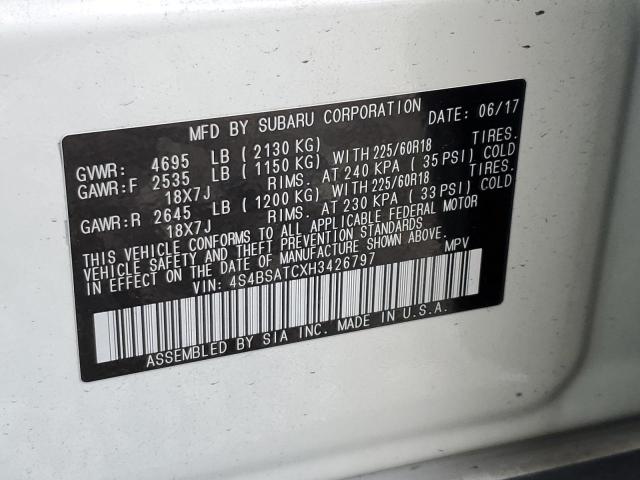 4S4BSATCXH3426797 Subaru Outback Touring