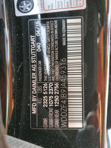 WDDZF4JB9JA459316 Mercedes-Benz E 300