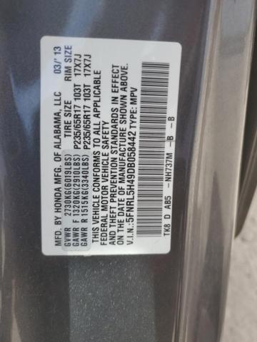 VIN 5FNRL5H49DB058442 2013 HONDA ODYSSEY no.14