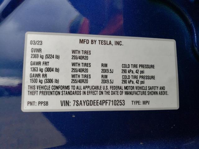 7SAYGDEE4PF710253 Tesla Model Y