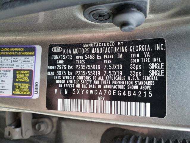 5XYKWDA70EG484215 KIA SORENTO SX