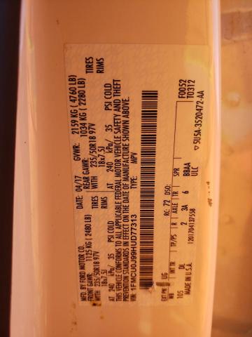 1FMCU0J99HUD77313 Ford Escape Titanium