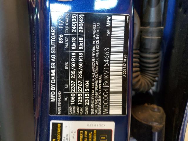 WDC0G4JB0KV154663 Mercedes-Benz GLC 300