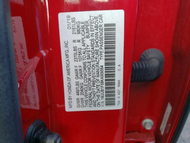 2019 ACURA TLX TECHNO - 19UUB1F58KA009564