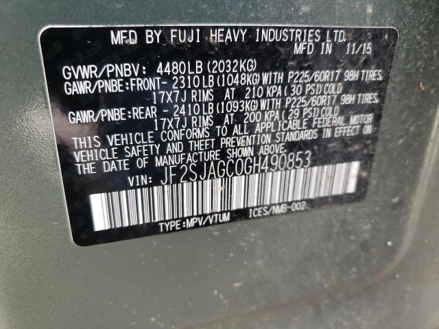 JF2SJAGC0GH490853 Subaru Forester 2.5i Premium