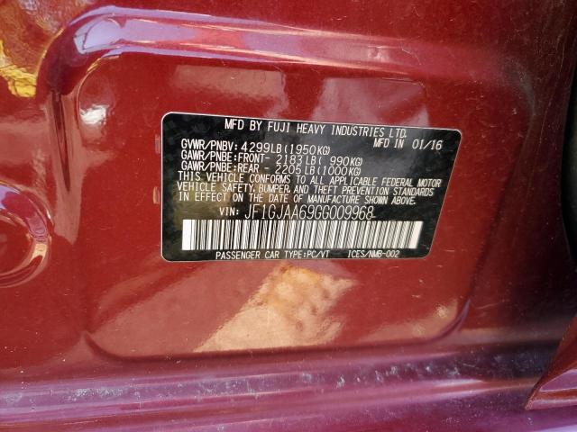 JF1GJAA69GG009968 Subaru Impreza