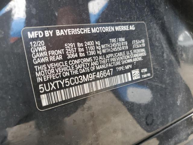 5UXTY5C03M9F46647 BMW X3 Xdrive30i
