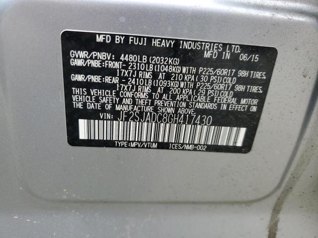 JF2SJADC8GH417430 Subaru Forester 2.5i Premium