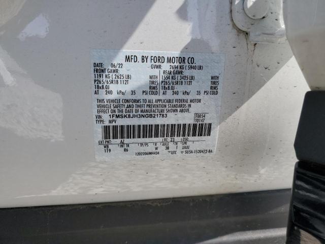 2022 FORD EXPLORER T 1FMSK8JH3NGB21783