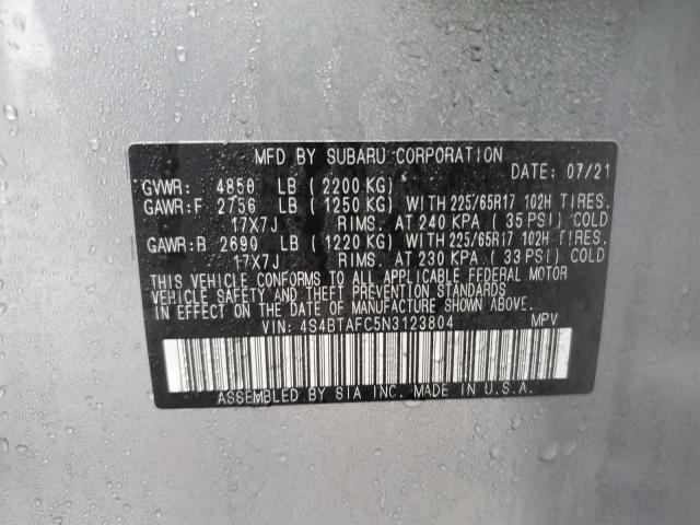 4S4BTAFC5N3123804 | 2022 SUBARU OUTBACK PR