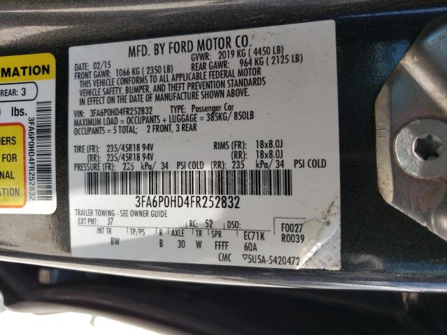 3FA6P0HD4FR252832 2015 FORD FUSION - Image 12