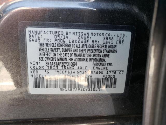 3N1AB7AP3EY310694 Nissan SENTRA S