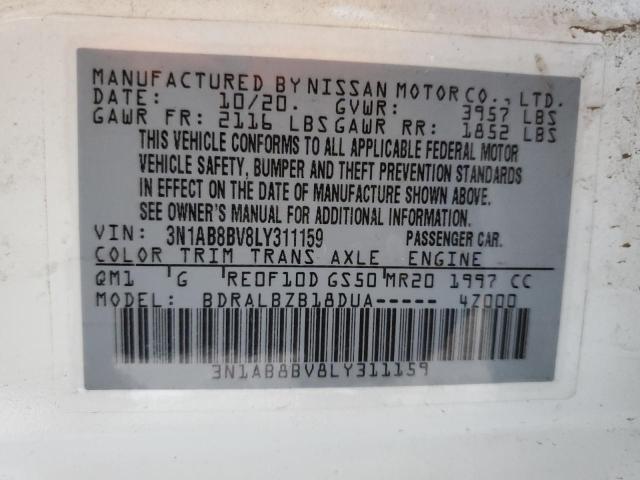 3N1AB8BV8LY311159 Nissan SENTRA S