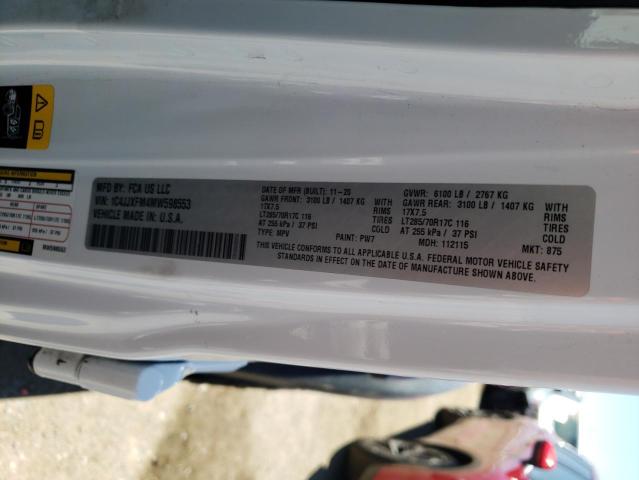 1C4JJXFM4MW598553 Jeep Wrangler Unlimited Rubicon