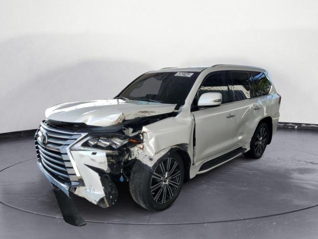 LEXUS LX 570 2021 white  gas JTJDY7AX8M4336652 photo #1