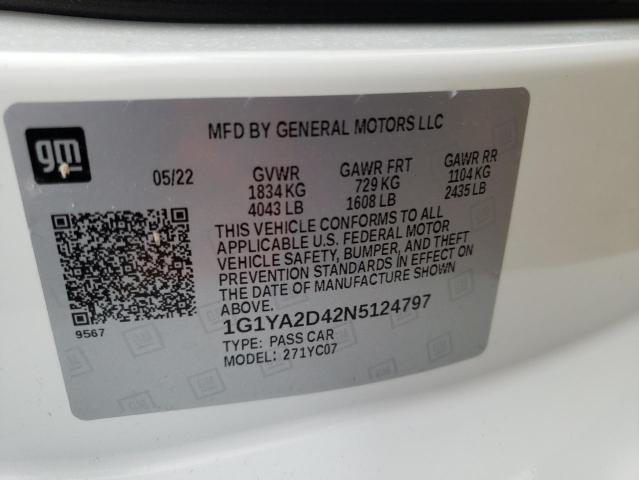 2022 CHEVROLET CORVETTE S - 1G1YA2D42N5124797