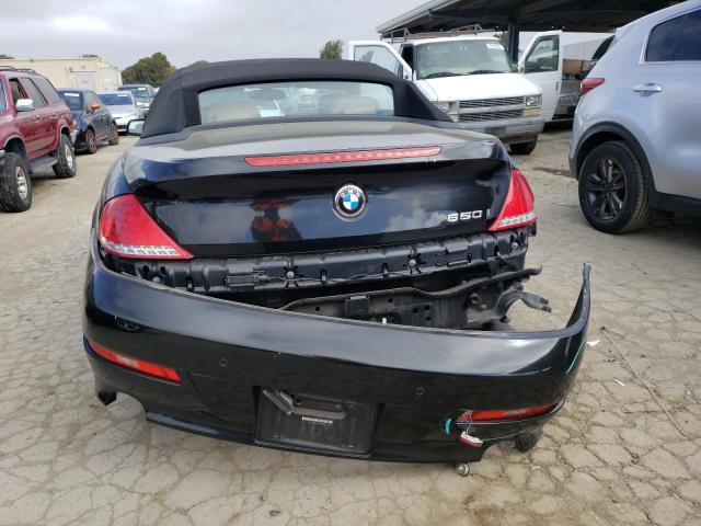 VIN: WBAEB53599CX58223 Auction: COPART Lot: 52223263 Location: CA - HAYWARD WBAEB53599CX58223 BMW 6 SERIES 2009 BLACK Photo 6