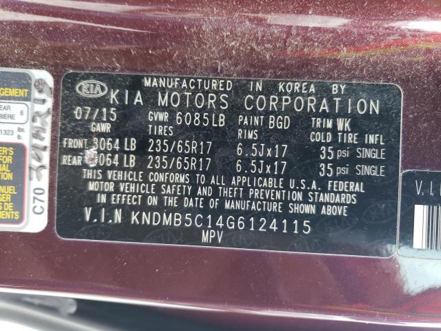 KNDMB5C14G6124115 KIA SEDONA LX