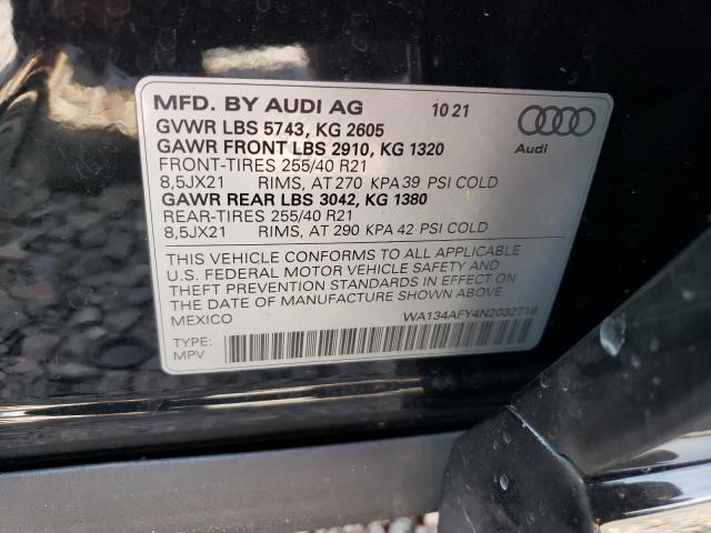 2022 AUDI SQ5 SPORTB WA134AFY4N2032718