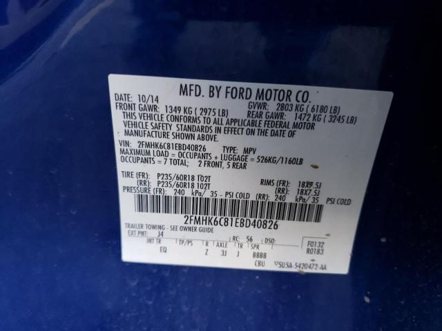 2FMHK6C81EBD40826 Ford FLEX SEL