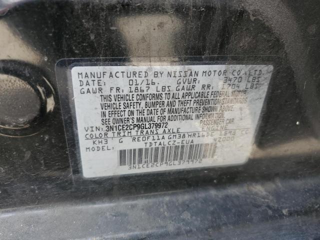 3N1CE2CP9GL379972 Nissan Versa Note S