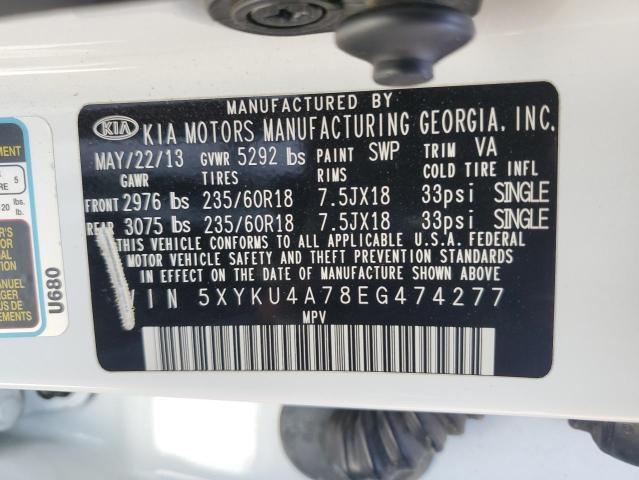 5XYKU4A78EG474277 KIA SORENTO EX