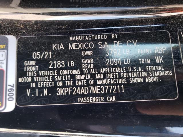 3KPF24AD7ME377211 KIA FORTE FE