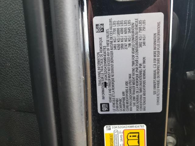 1GKS2GKDXMR434783 GMC Yukon Xl K1500 Slt