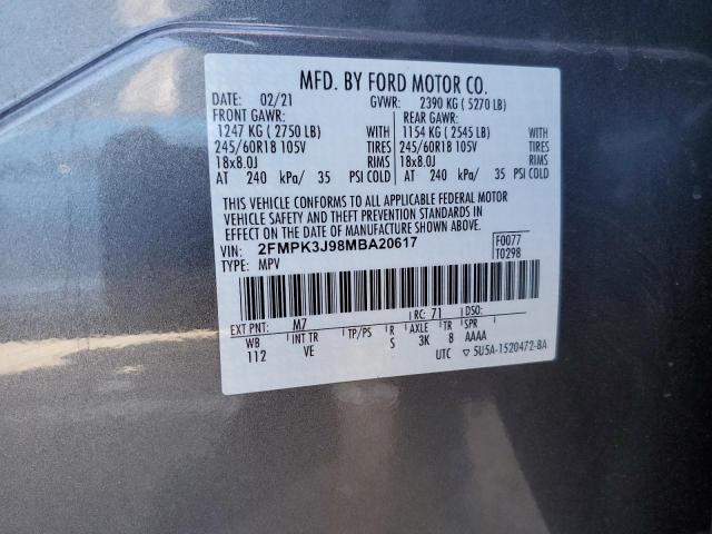 2FMPK3J98MBA20617 Ford EDGE SEL