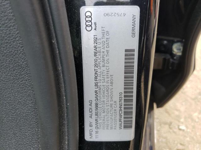 2017 AUDI S6 PREMIUM WAUFFAFC3HN076310