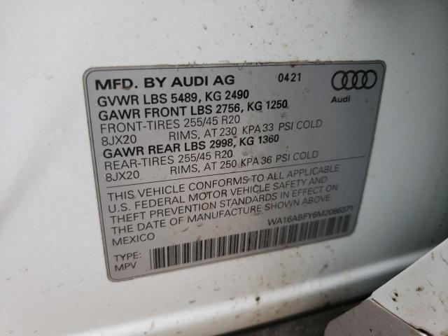2021 AUDI Q5 SPORTBA WA16ABFY6M2086371