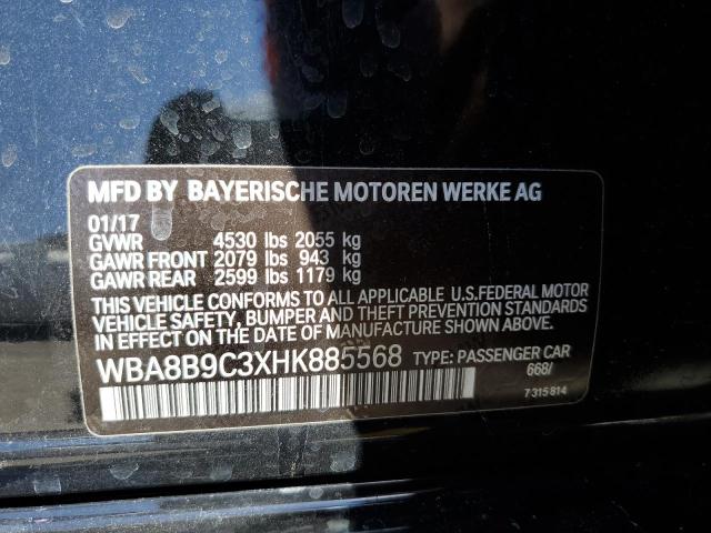 WBA8B9C3XHK885568 BMW 330 I