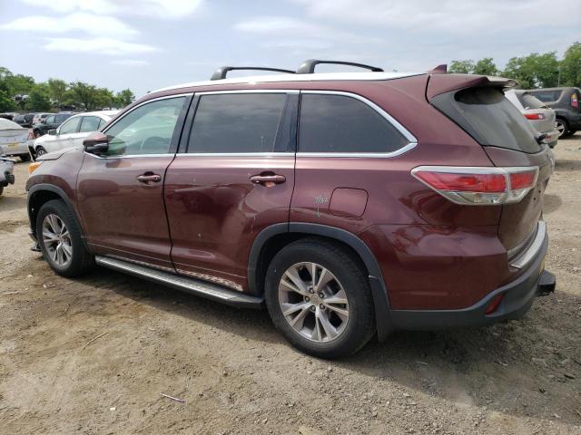 VIN 5TDJKRFH9ES031929 2014 Toyota Highlander, Xle no.2