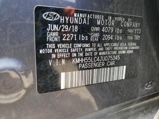 KMHH55LC4JU075345 Hyundai Elantra Gt Sport