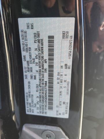 1FMCU0GD0HUC77984 Ford ESCAPE SE