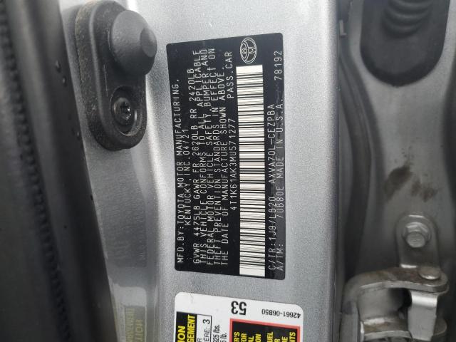 4T1K61AK3MU571277 Toyota CAMRY XSE
