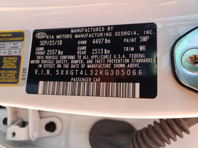 5XXGT4L32KG305066 KIA Optima Lx