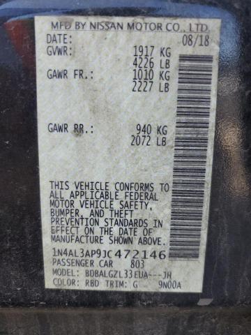 1N4AL3AP9JC472146 Nissan ALTIMA 2.5