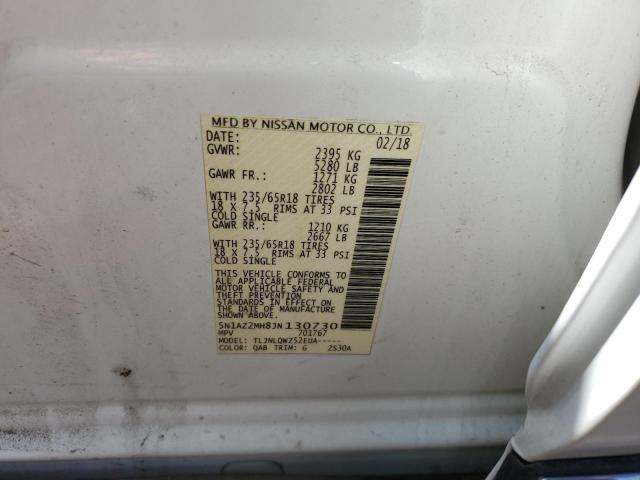 5N1AZ2MH8JN130730 Nissan MURANO S