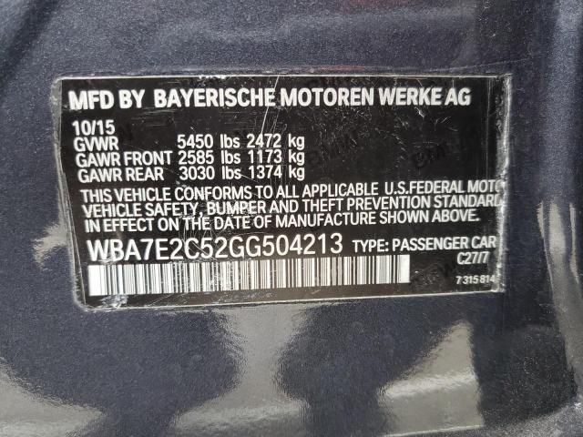 WBA7E2C52GG504213 BMW 740 I