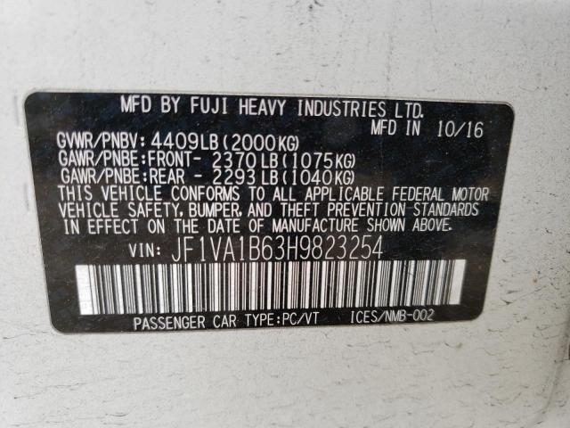 JF1VA1B63H9823254 Subaru WRX
