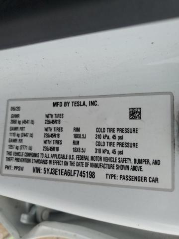 5YJ3E1EA6LF745198 Tesla Model 3  12