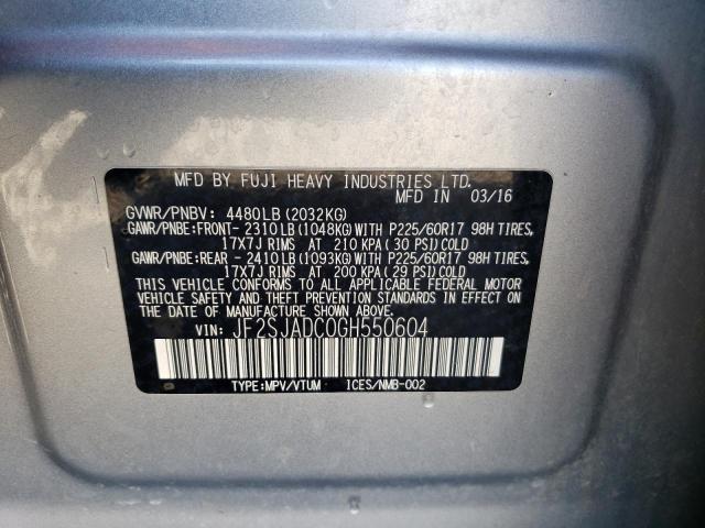 JF2SJADC0GH550604 Subaru Forester 2.5i Premium