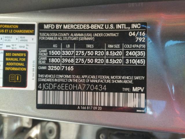 4JGDF6EE0HA770434 Mercedes-Benz Gls 450 4matic